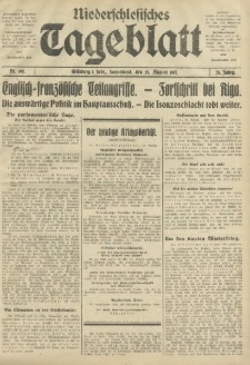 Niederschlesisches Tageblatt, no 198 (Sonnabend, den 25. August 1917)
