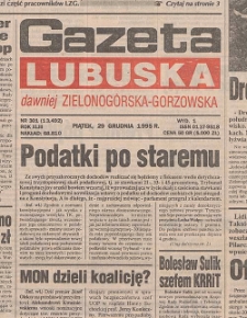Gazeta Lubuska : dawniej Zielonog&oacute;rska-Gorzowska R. XLIII [właśc. XLIV], nr 161 (13 lipca 1995). - Wyd. 1