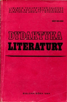Dydaktyka Literatury, t. 6 - spis treści