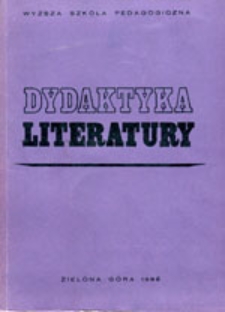 Dydaktyka Literatury, t. 9 - spis treści
