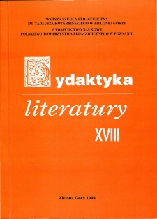 Dydaktyka Literatury, t. 18 - spis treści