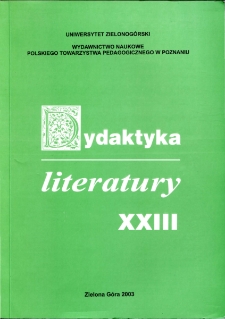 Dydaktyka Literatury, t. 23 - spis treści