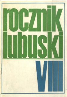 Rocznik Lubuski (t. 8) - spis treści