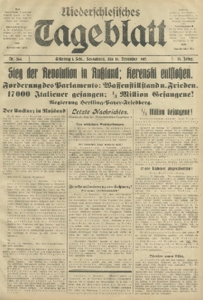 Niederschlesisches Tageblatt, no 264 (Sonnabend, den 10. November 1917)