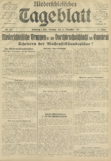 Niederschlesisches Tageblatt, no 276 (Sonntag, den 25. November 1917)
