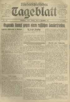 Niederschlesisches Tageblatt, no 292 (Freitag, den 14. Dezember 1917)