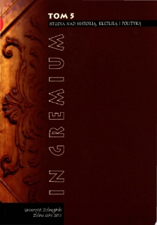 In Gremium : studia nad historią, kulturą i polityką, tom 5 - spis treści