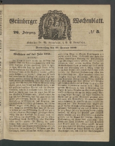 Grünberger Wochenblatt, No. 5. (17. Januar 1850)