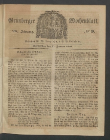 Grünberger Wochenblatt, No. 9. (31. Januar 1850)