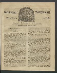 Grünberger Wochenblatt, No. 10. (4. Februar 1850)