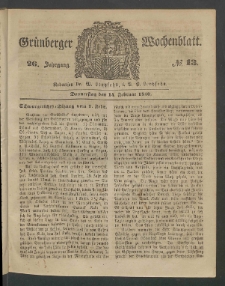Grünberger Wochenblatt, No. 13. (14. Februar 1850)