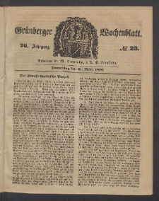 Grünberger Wochenblatt, No. 23. (21. März 1850)