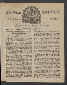 Grünberger Wochenblatt, No. 35. (2. Mai 1850)