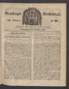 Grünberger Wochenblatt, No. 97. (5. Dezember 1850)