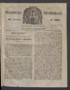 Grünberger Wochenblatt, No. 102. (24. Dezember 1850)