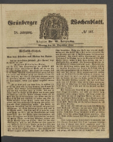 Grünberger Wochenblatt, No. 102. (20. Dezember 1852)