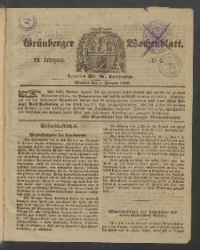 Grünberger Wochenblatt, No. 1. (3. Januar 1853)