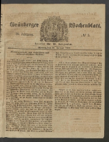 Grünberger Wochenblatt, No. 3. (10. Januar 1853)