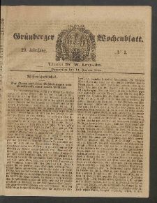 Grünberger Wochenblatt, No. 4. (13. Januar 1853)