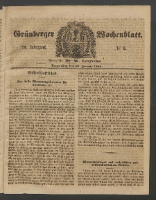 Grünberger Wochenblatt, No. 6. (20. Januar 1853)