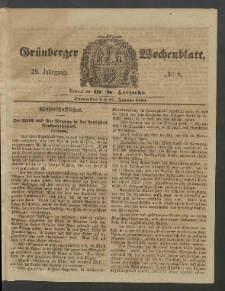 Grünberger Wochenblatt, No. 8. (27. Januar 1853)