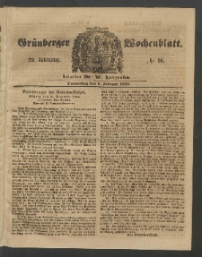 Grünberger Wochenblatt, No. 10. (3. Februar 1853)