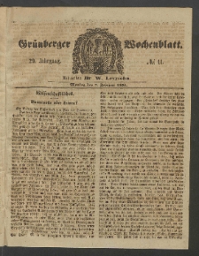 Grünberger Wochenblatt, No. 11. (7. Februar 1853)