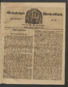 Grünberger Wochenblatt, No. 13. (14. Februar 1853)