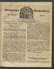 Grünberger Wochenblatt, No. 14. (17. Februar 1853)