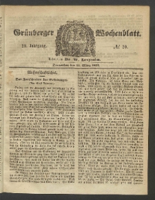 Grünberger Wochenblatt, No. 20. (10. März 1853)
