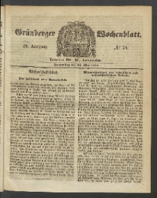 Grünberger Wochenblatt, No. 38. (12. Mai 1853)