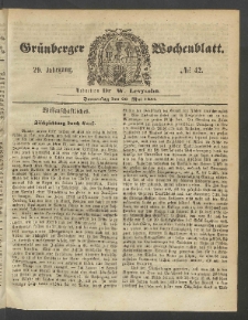 Grünberger Wochenblatt, No. 42. (26. Mai 1853)
