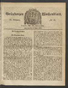 Grünberger Wochenblatt, No. 45. (6. Juni 1853)