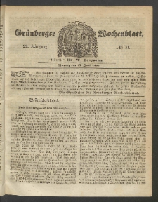 Grünberger Wochenblatt, No. 51. (27. Juni 1853)