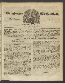 Grünberger Wochenblatt, No. 53. (4. Juli 1853)