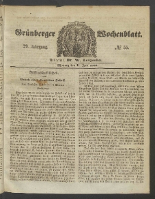 Grünberger Wochenblatt, No. 55. (11. Juli 1853)