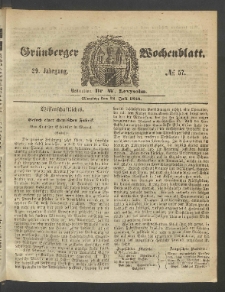 Grünberger Wochenblatt, No. 57. (18. Juli 1853)
