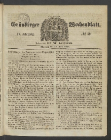 Grünberger Wochenblatt, No. 59. (25. Juli 1853)