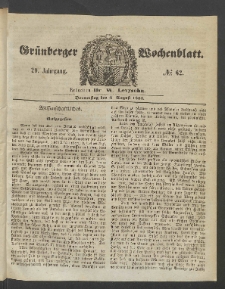 Grünberger Wochenblatt, No. 62. (4. August 1853)