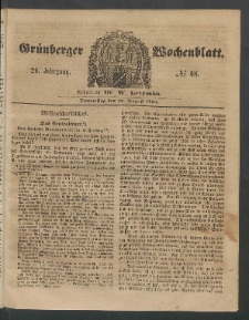 Grünberger Wochenblatt, No. 68. (25. August 1853)