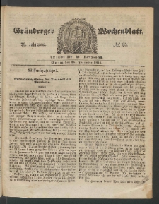Grünberger Wochenblatt, No. 95. (28. November 1853)