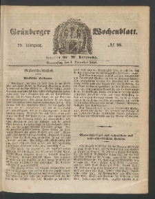 Grünberger Wochenblatt, No. 96. (1. Dezember 1853)