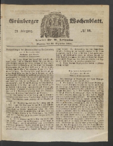 Grünberger Wochenblatt, No. 99. (12. Dezember 1853)