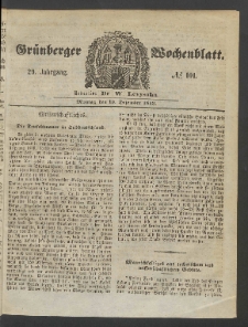 Grünberger Wochenblatt, No. 101. (19. Dezember 1853)