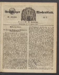 Grünberger Wochenblatt, No. 7. (26. Januar 1854)