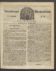 Grünberger Wochenblatt, No. 16. (27. Februar 1854)