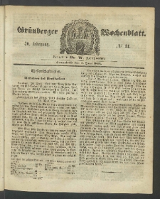 Grünberger Wochenblatt, No. 44. (3. Juni 1854)