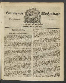 Grünberger Wochenblatt, No. 49. (22. Juni 1854)