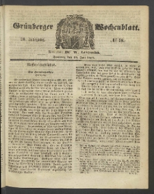Grünberger Wochenblatt, No. 58. (23. Juli 1854)