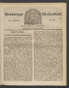 Grünberger Wochenblatt, No. 86. (30. Oktober 1854)